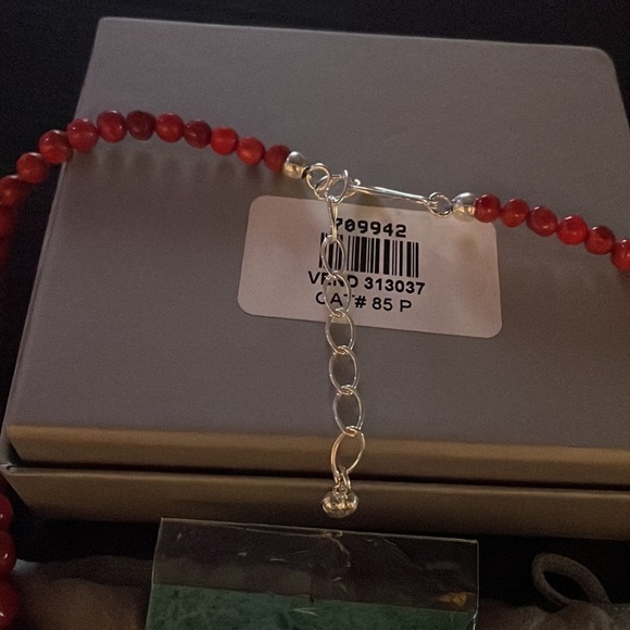 Red coral graduated bead necklace by Jay King - Picture 11 of 14